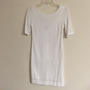 Banana Republic White 3/4 sleeve mini dress